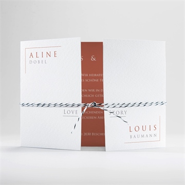 Hochzeitseinladung lovestory - doppelklapp