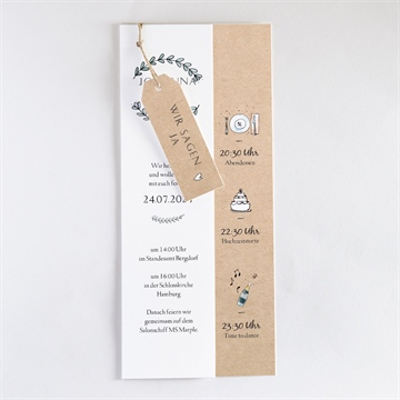 Hochzeitseinladung perfekt geplant - dreiteilig - Vue 3