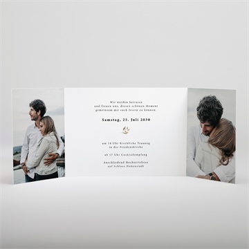 Hochzeitseinladung feldblumenstrauß - doppelklapp - Vue 2