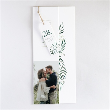 Hochzeitseinladung olivenzweig - dreiteilig - Vue 3