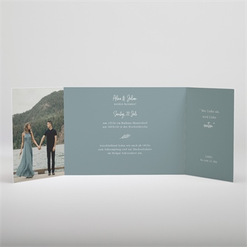 Hochzeitseinladung liebeszeichnung - doppelklapp - Vue 2