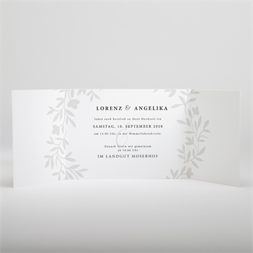 Hochzeitseinladung herrlich  - doppelklapp - Vue 2