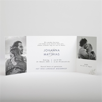 Hochzeitseinladung blühender zweig - doppelklapp - Vue 2