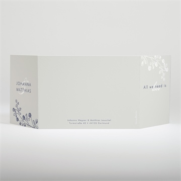 Hochzeitseinladung blühender zweig - doppelklapp - Vue 3