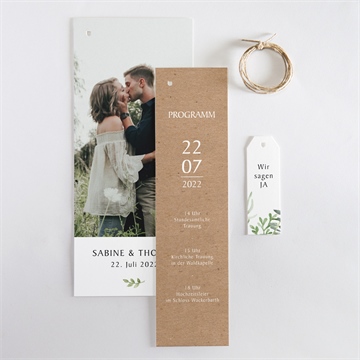 Hochzeitseinladung power of love -dreiteilig - Vue 4
