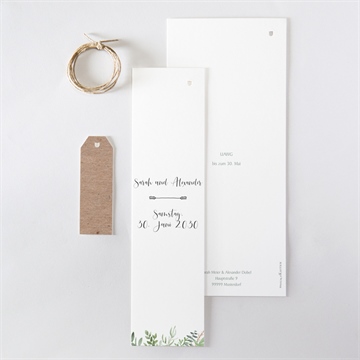 Hochzeitseinladung blättertanz - dreiteilig - Vue 5