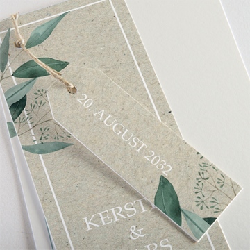 Hochzeitseinladung intime blätterwelt - dreiteili - Vue 2