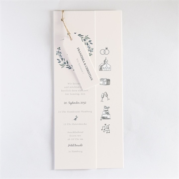 Hochzeitseinladung schöner glanz - dreiteilig - Vue 3