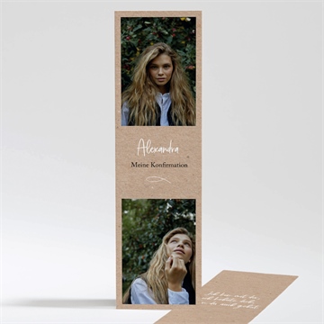 Andenken Konfirmation ichtus auf kraftpapier