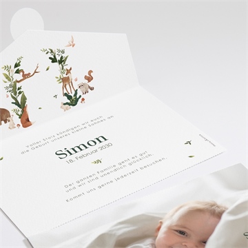 Geburtskarte kleiner dschungel - Vue 2