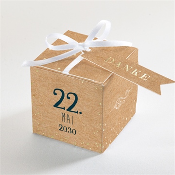 Geschenkbox Kommunion kraftpapierillustration - gold