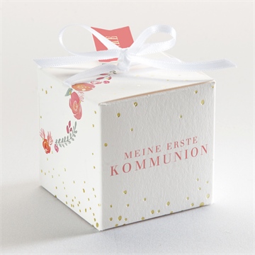 Geschenkbox Kommunion aquarellkranz - gold - Vue 3