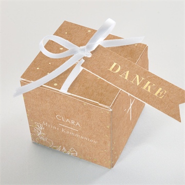 Geschenkbox Kommunion zarte malerei - gold - Vue 4