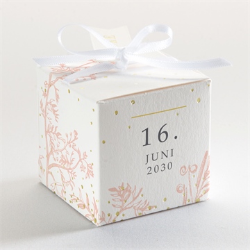 Geschenkbox Kommunion pflanzendrucke - gold - Vue 3