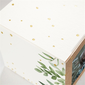 Geschenkbox Kommunion pflanzenillustration - gold - Vue 2