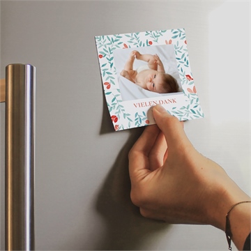 Dankeskarte Geburt klatschmohn - magnet - Vue 2