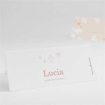 Tischkarte Kommunion hoch hinaus