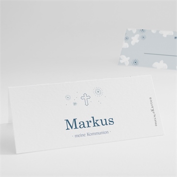 Tischkarte Kommunion höhenflug