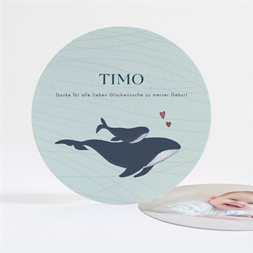 Dankeskarte Geburt mein kleiner walfisch