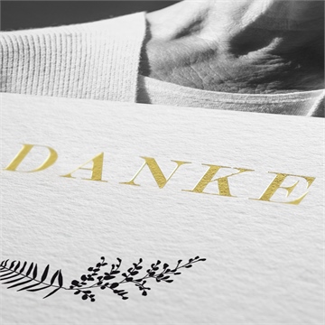 Trauerdanksagung fotocollage - gold - Vue 2