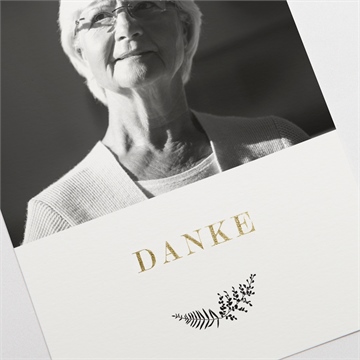 Trauerdanksagung fotocollage - gold - Vue 3