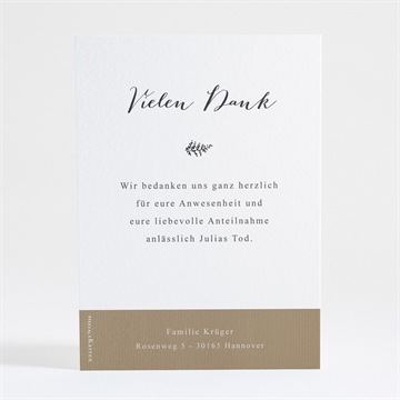 Trauerdanksagung fotocollage - gold - Vue 4