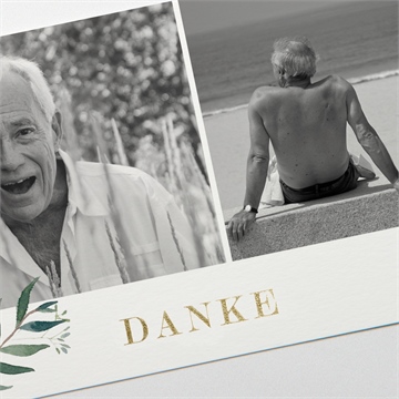 Trauerdanksagung erinnerung - gold - Vue 3