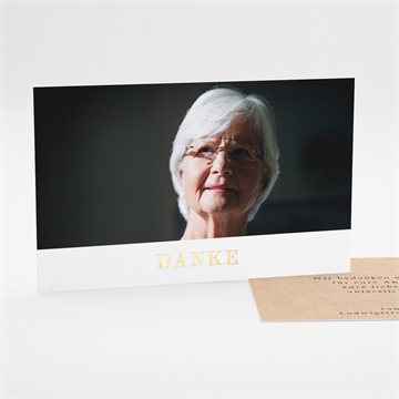Trauerdanksagung in erinnerung - gold