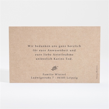 Trauerdanksagung in erinnerung - gold - Vue 4