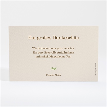 Trauerdanksagung abschiedsgruß - gold - Vue 4