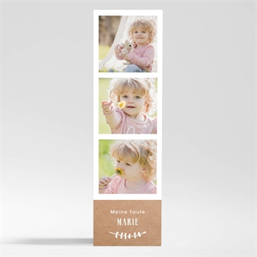 Andenken Taufe foto auf kraftpapier - magnet