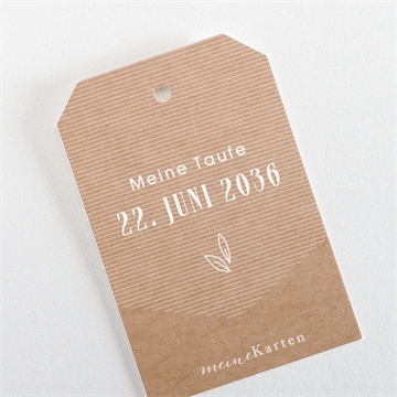 Geschenkanhänger Taufe foto auf kraftpapier - Vue 3