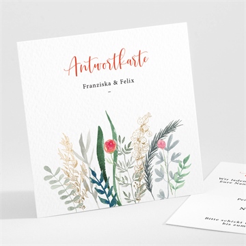 Antwortkarte Hochzeit frühlingsdüfte