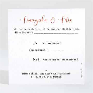Antwortkarte Hochzeit frühlingsdüfte - Vue 2