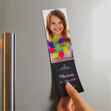 Dankeskarte Kommunion weizenähren rosa - magnet - Vue 2