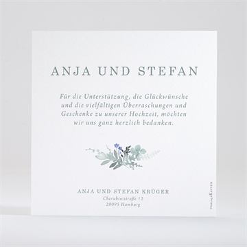 Dankeskarte Hochzeit initialen - Vue 2