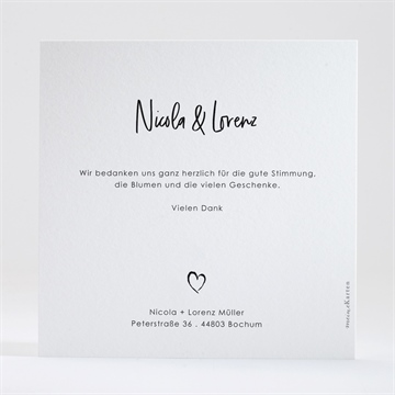 Dankeskarte Hochzeit wir - Vue 2