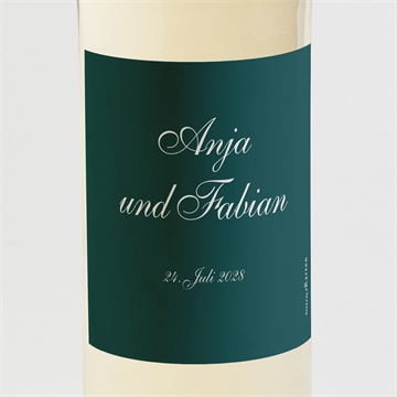 Flaschenetikett Hochzeit klassisches monogramm