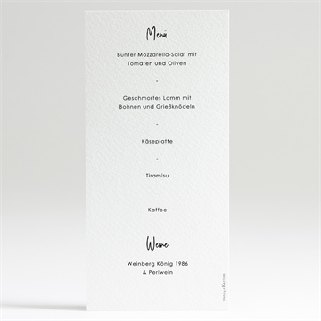 Menükarte Hochzeit wir - Vue 2