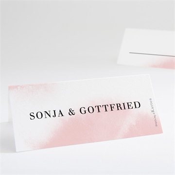 Tischkarte Hochzeit schwarz und pastell