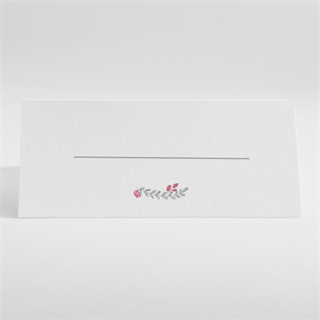 Tischkarte Hochzeit blumenrahmen - Vue 2