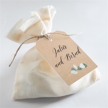 Geschenkanhänger Hochzeit eukalyptus rustikal - Vue 2