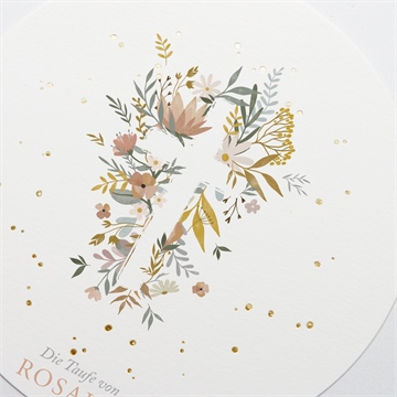 Einladung Taufe freude pur - gold - Vue 3