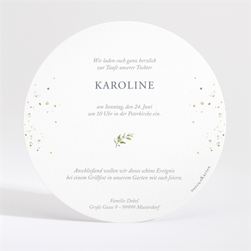 Einladung Taufe im licht getauft - gold - Vue 4