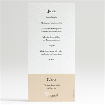 Menükarte Hochzeit herbstkranz - Vue 2