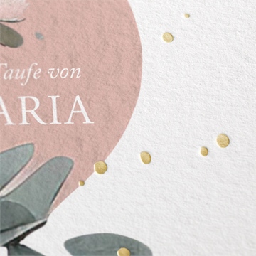 Einladung Taufe prachtvoll - gold - Vue 2