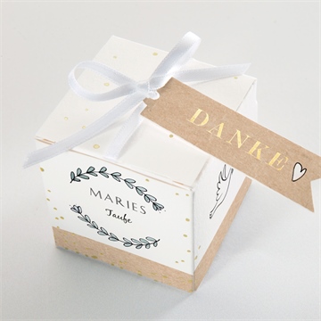 Geschenkbox Taufe kleines programm - gold - Vue 4