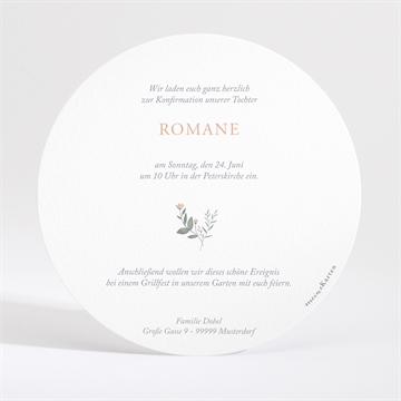 Einladung Konfirmation frühlingsfeier - gold - Vue 4