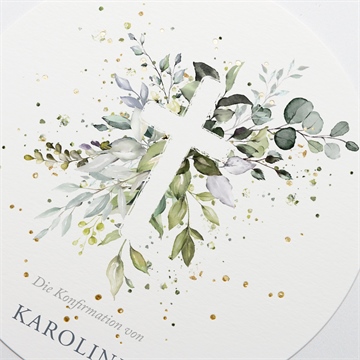 Einladung Konfirmation atemzug - gold - vue 3