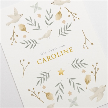 Einladung Taufe zarte eleganz - gold - Vue 3